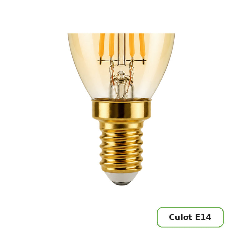 Ampoule à filament LED E14 dimmable 4W C37