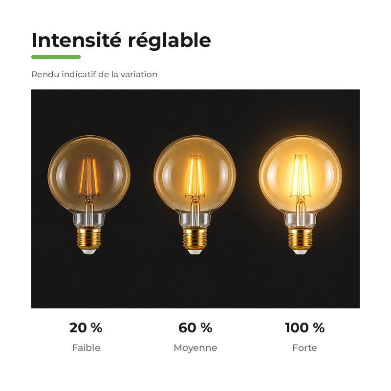 Dimmable E27 LED Filament Bulb 8W G95