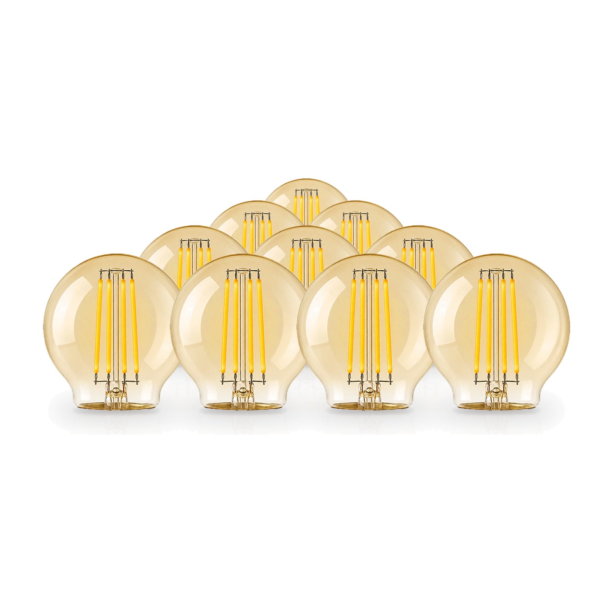 Ampoule LED Filament E27 4W Ambrée G45 - Pack de 10