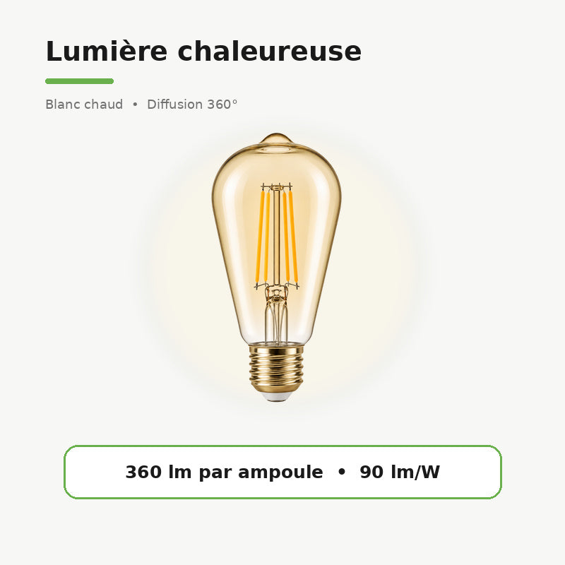 Ampoule LED E27 à filament 4W ST64