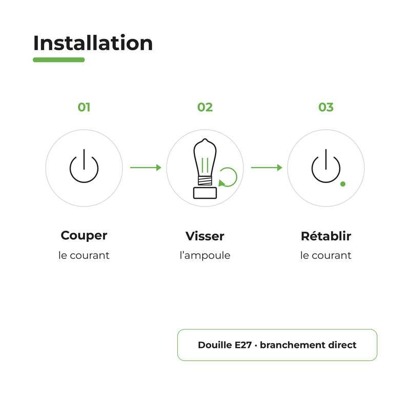 E27 4W Amber ST64 LED filament bulb - Pack of 10