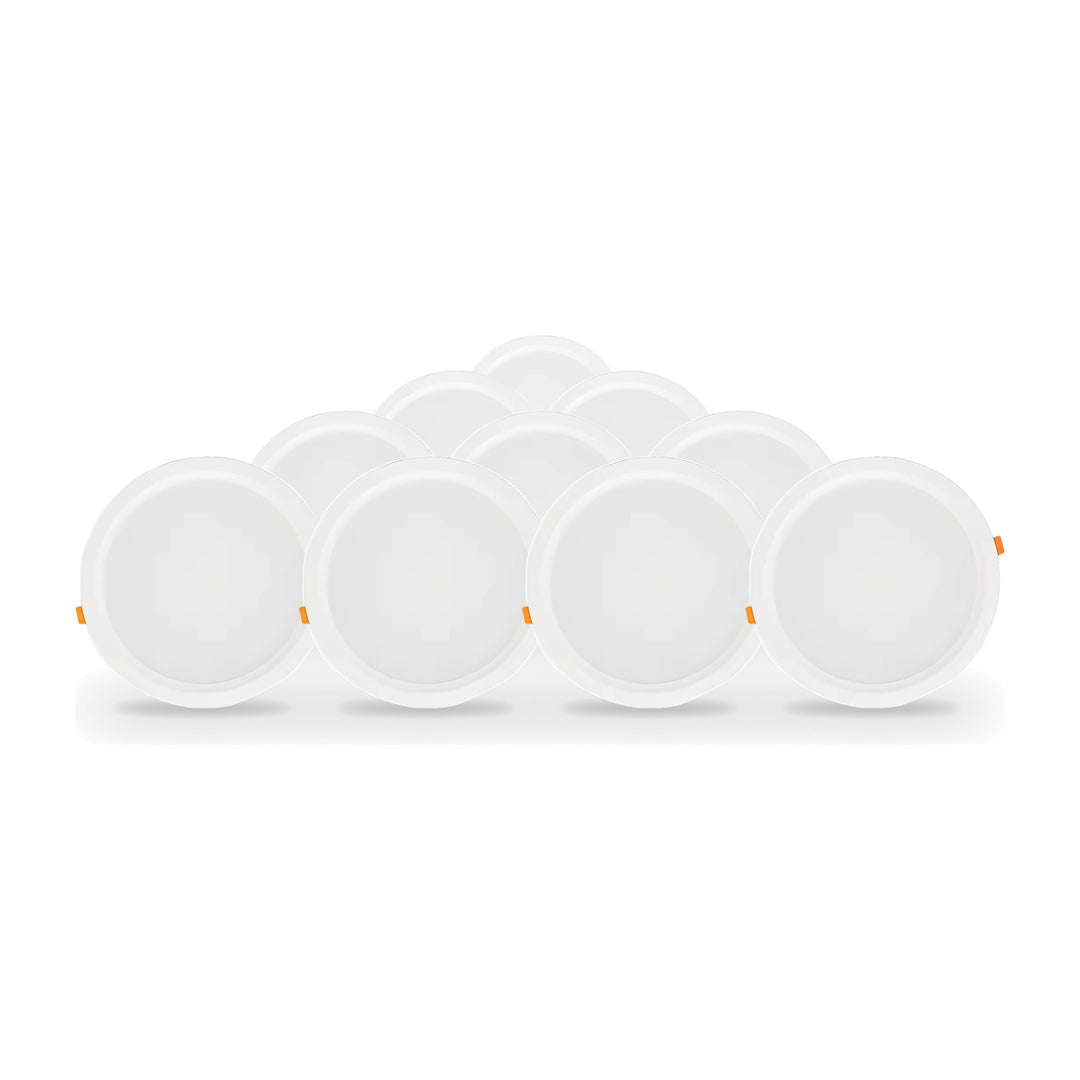 Pack de 10 - Spot LED Encastrable Plat Étanche 30W BLANC Transformateur Intégré