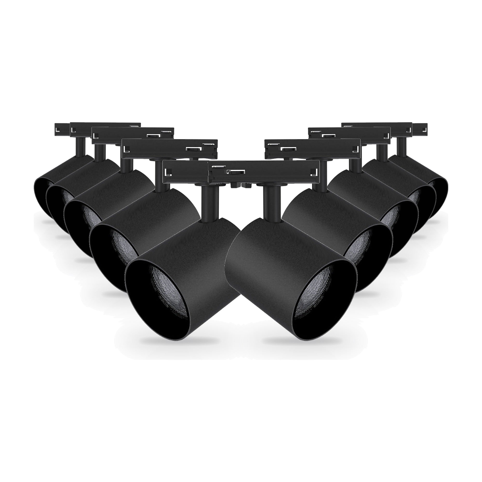 Pack 10 Spot LED sur Rail Monophasé 24W Dimmable TRIAC 36° Noir