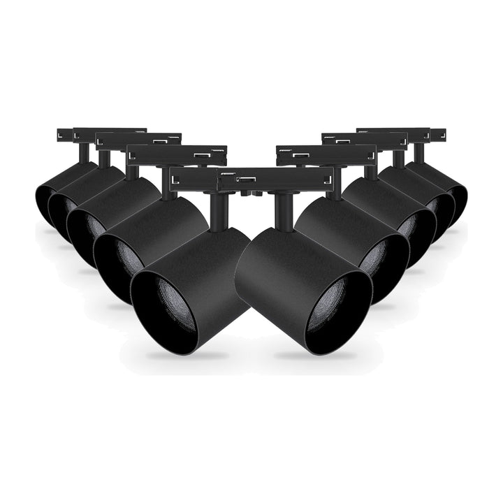 Pack 10 Spot LED sur Rail Monophasé 24W Dimmable TRIAC 36° Noir