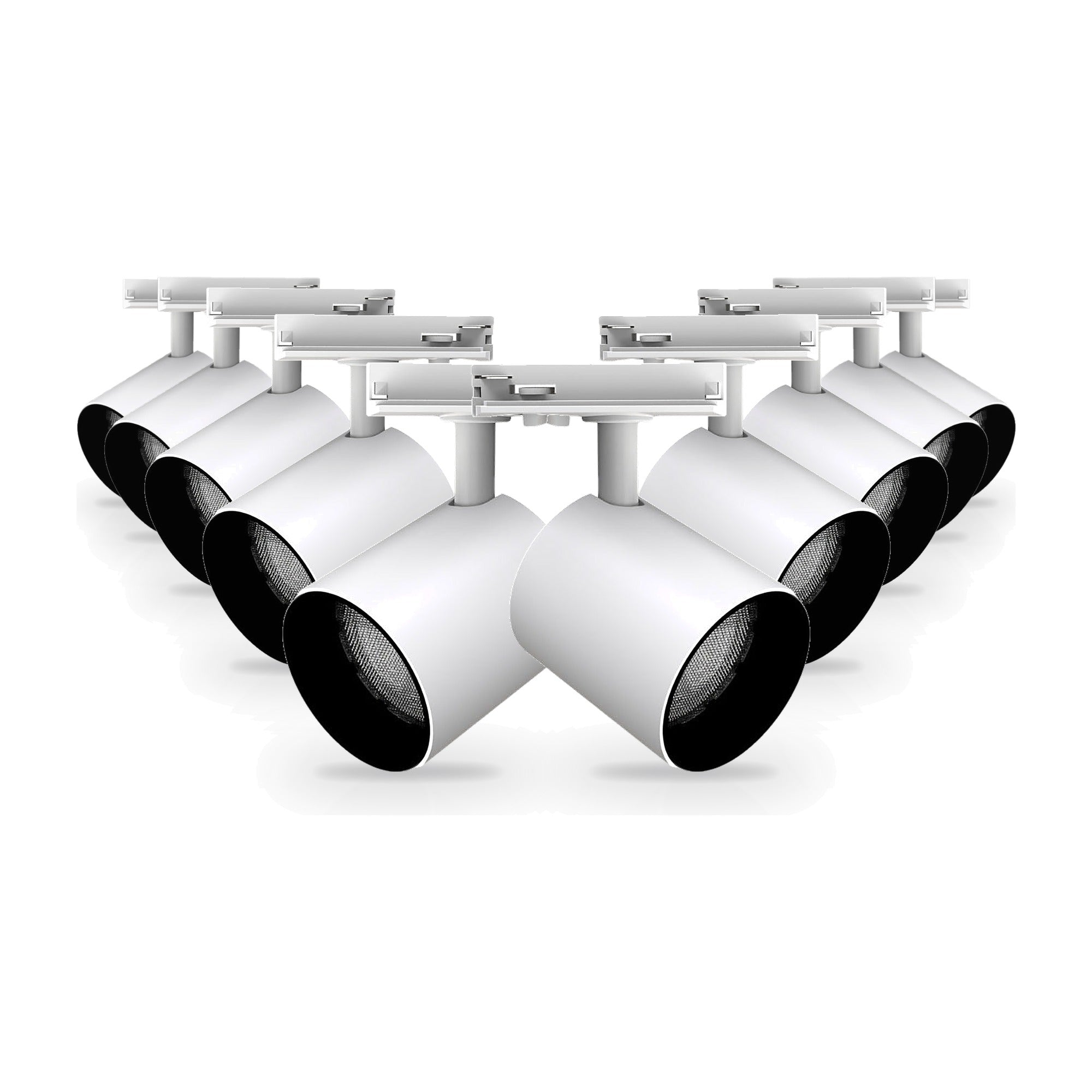 Pack 10 Spot LED sur Rail Monophasé 24W Dimmable TRIAC 36° Blanc