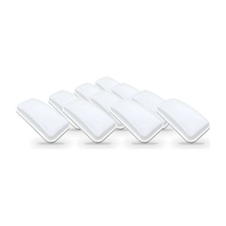 Applique LED Murale 20W Rectangulaire CCT IP65 - 3000K/4200K/6400K - Pack de 10