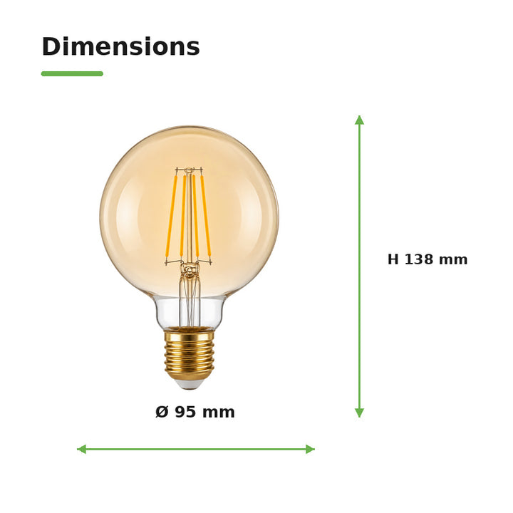 Ampoule LED Connectée 4W CCT 2700-6500k Wifi E27 G95