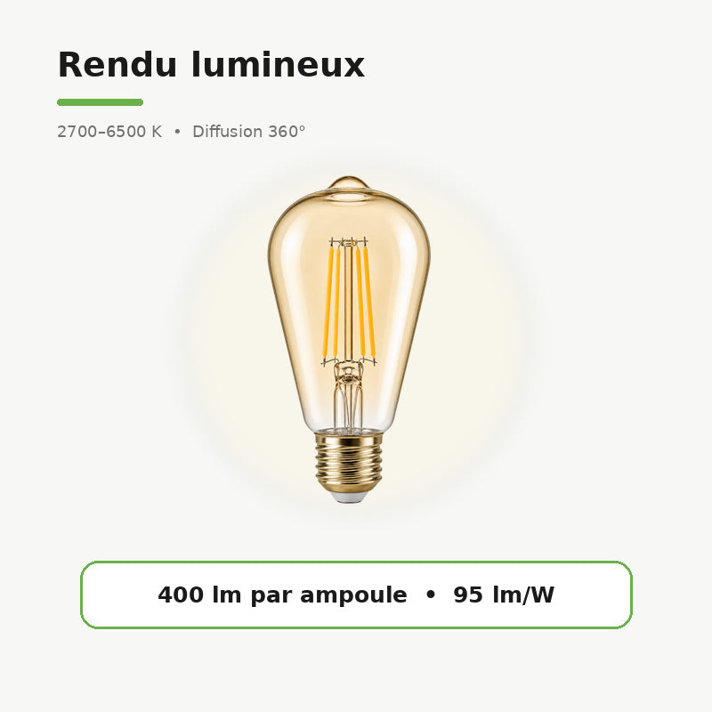 Ampoule Connectée Wifi 4W CCT 2700-6500k E27 ST64