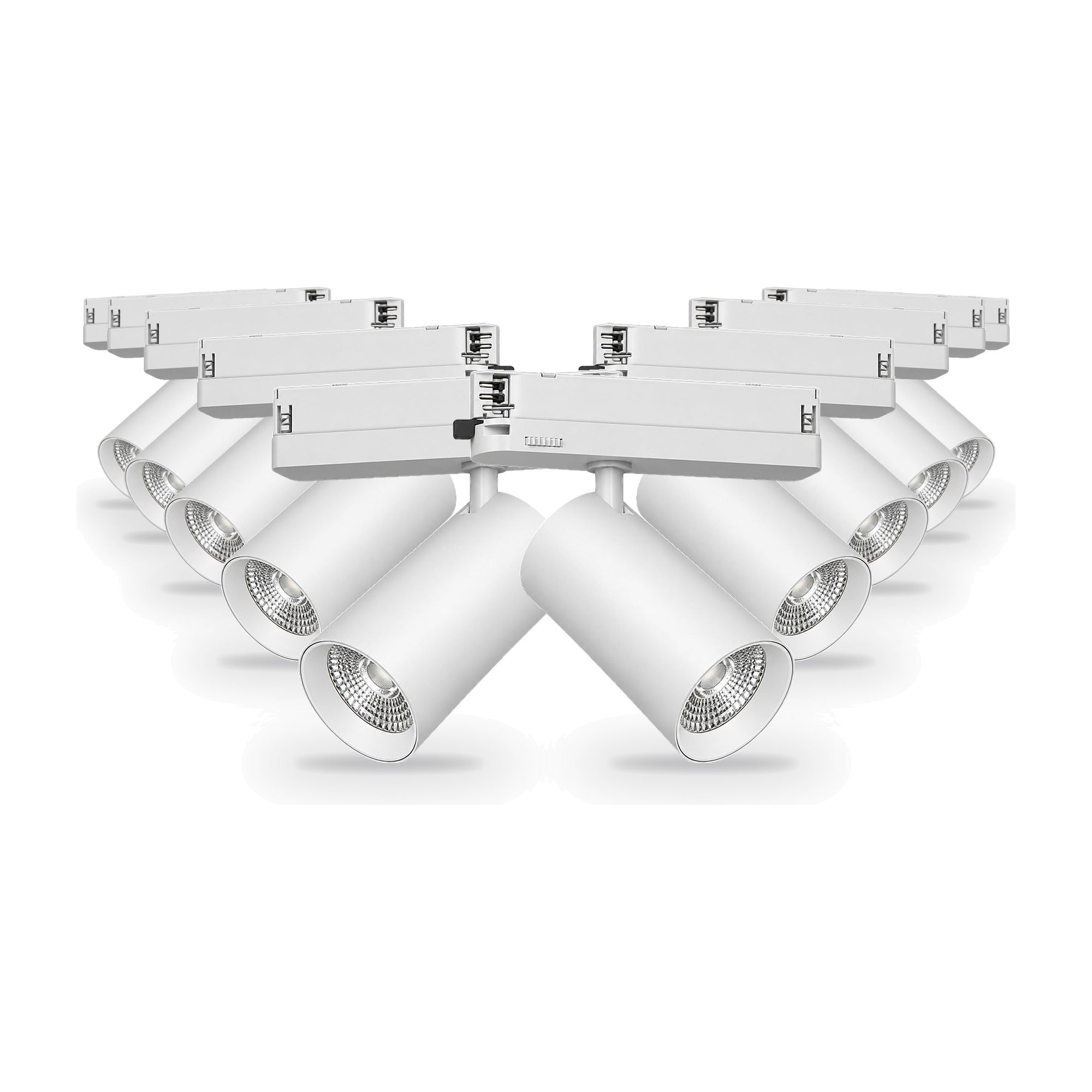 Pack de 10 - Spot LED sur Rail COB Triphasé 10W 36° Blanc - Garantie 5 ans