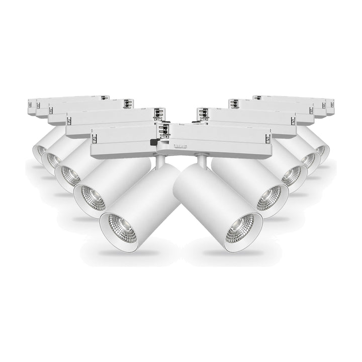 Pack de 10 - Spot LED sur Rail COB Triphasé 10W 36° Blanc - Garantie 5 ans