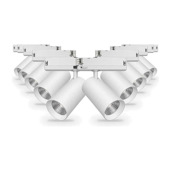 Pack 10 Spot LED sur Rail COB Triphasé 30W 36° Blanc - Garantie 5 ans