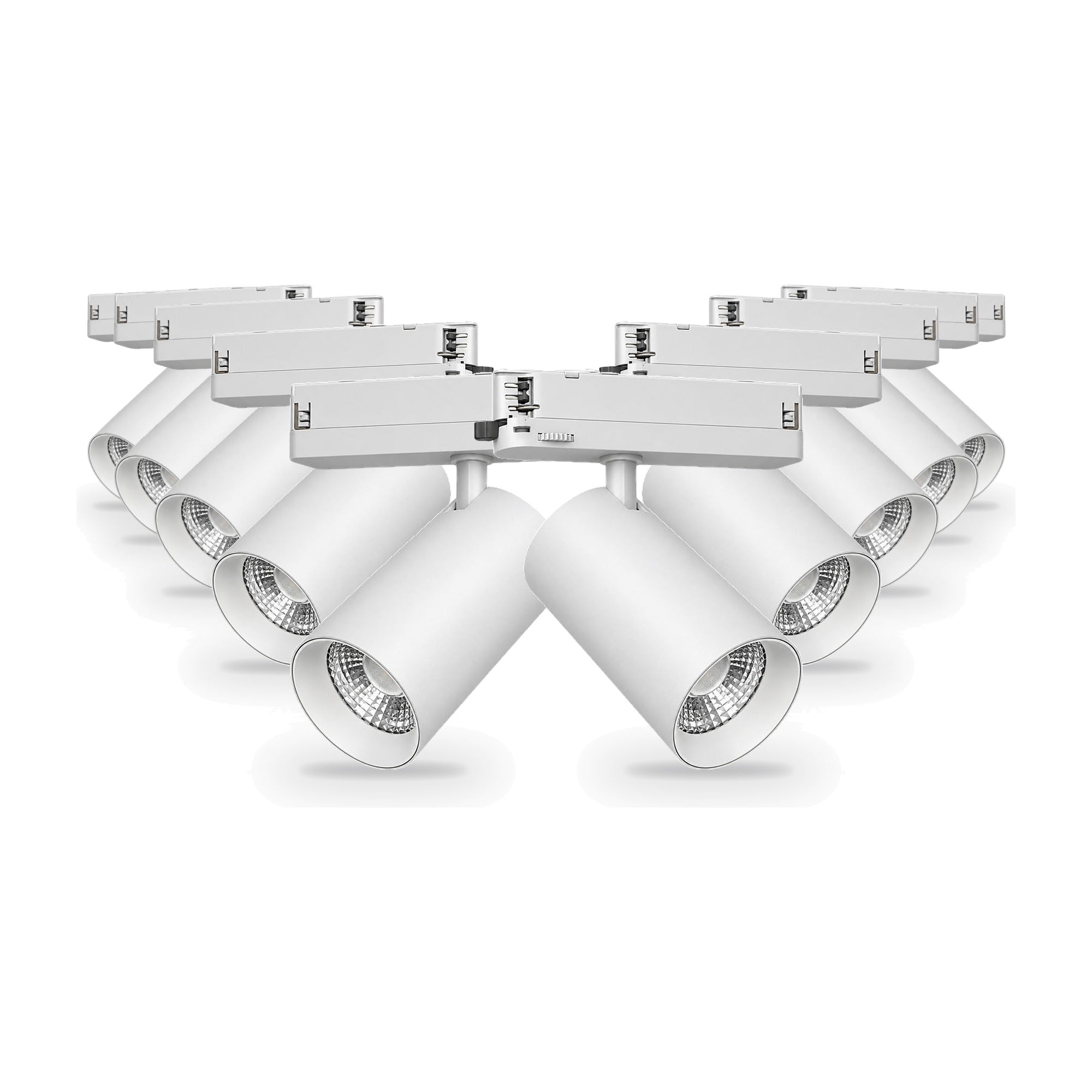 Pack 10 Spot LED sur Rail COB Triphasé 40W 36° Blanc