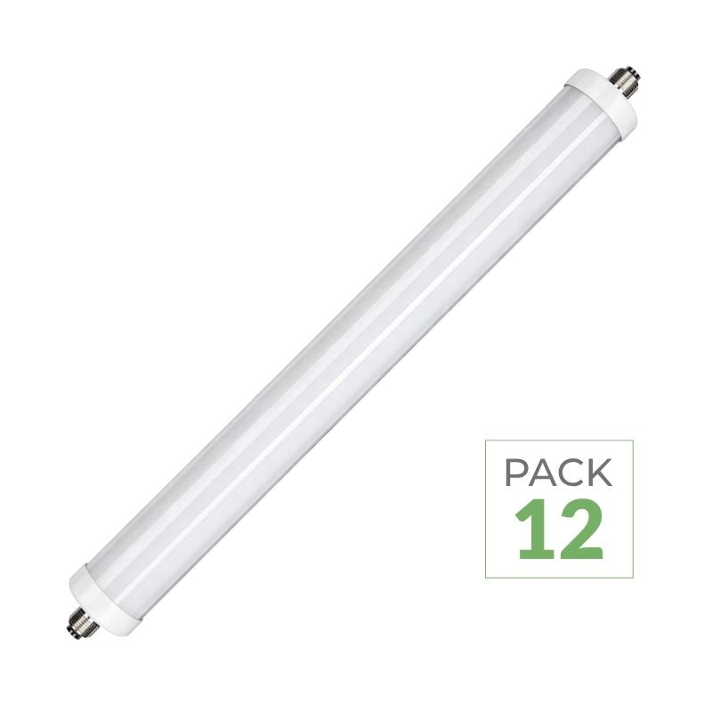 Pack of 12 - Waterproof LED fixture 150cm 48W IP65 120lm/W Interconnectable