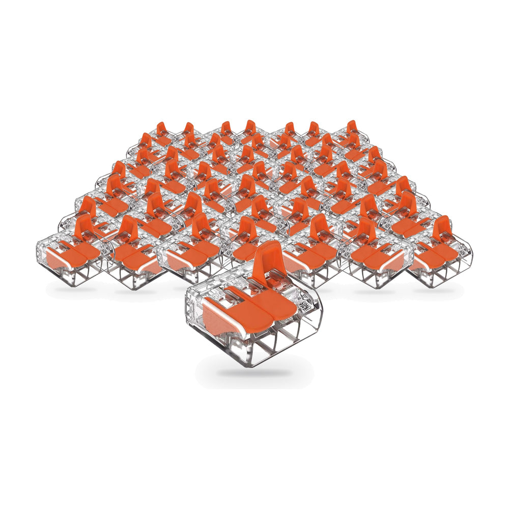 Pack de 50 - Borne de raccordement à levier 3 entrées