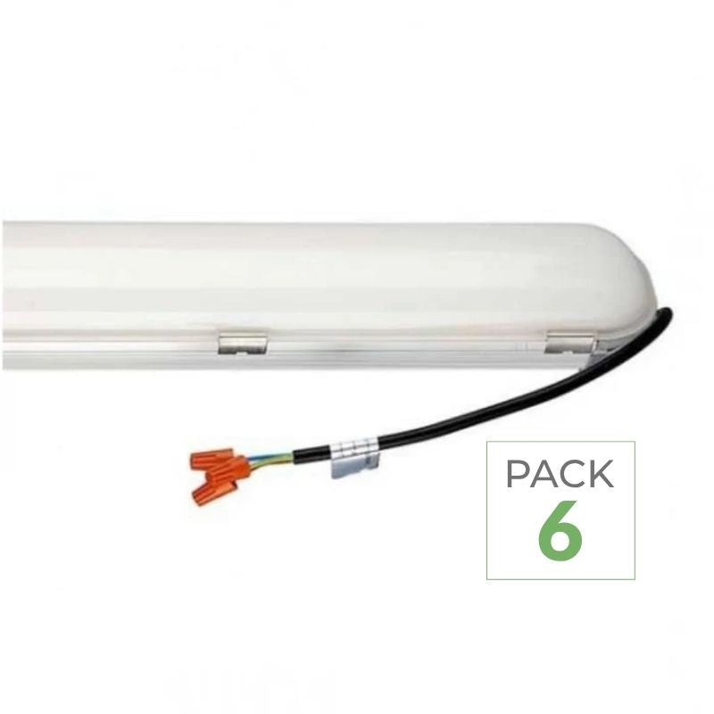 Pack de 6 - Réglette LED Étanche 150cm 70W Haut rendement 120lm/W LED Samsung