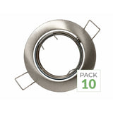 Pack de  10 - Support Spot Encastrable GU10 LED Orientable Rond