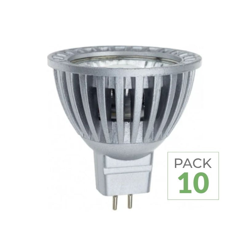 Pack de  10 - Ampoule LED COB GU5.3 / MR16 12V 4W 50°