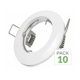 Pack de  10 - Support Spot Encastrable GU10 Rond en Acier