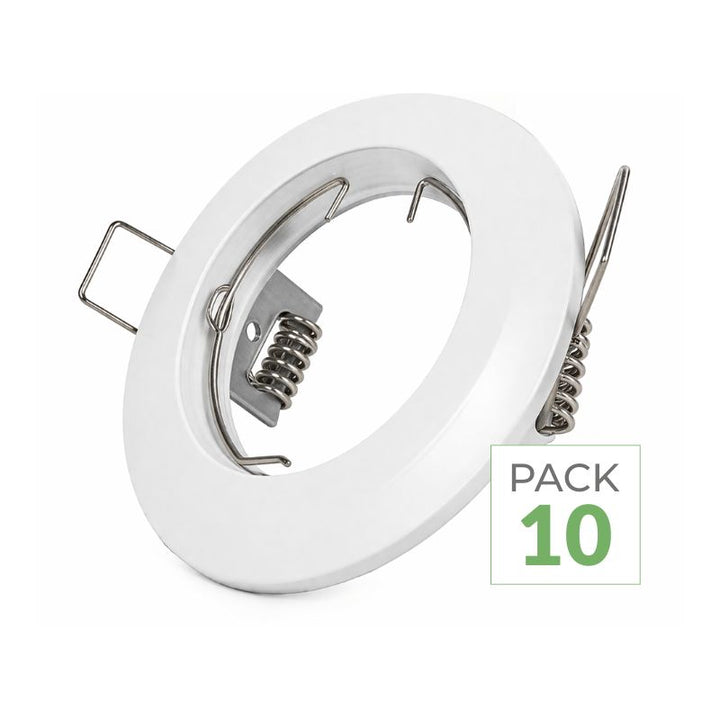 Pack de  10 - Support Spot Encastrable GU10 Rond en Acier