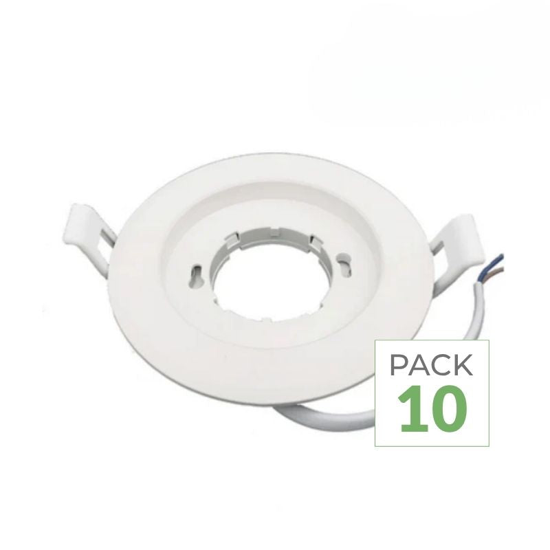 Support Spot Encastrable GX53 LED Rond BLANC (Pack de 10)