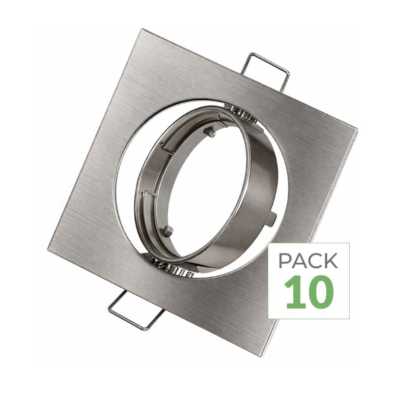 Pack de  10 - Kit Spot LED GU10 encastrable avec Ampoule LED 6W
