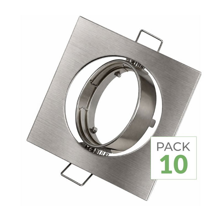 Pack de  10 - Kit Spot LED GU10 encastrable avec Ampoule LED 6W