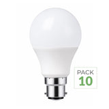 Pack de  10 - Ampoule B22 LED 9W 220V A60 270°