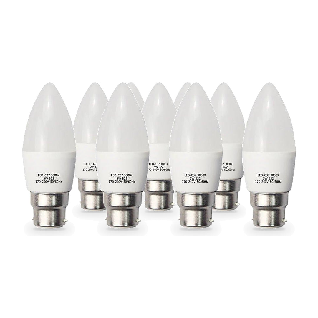 Pack de  10 - Ampoule B22 LED 6W 220V C37 180°