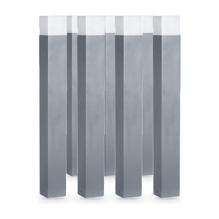 Pack de  10 - Borne LED Extérieure 80cm GRIS IP54 Aluminium