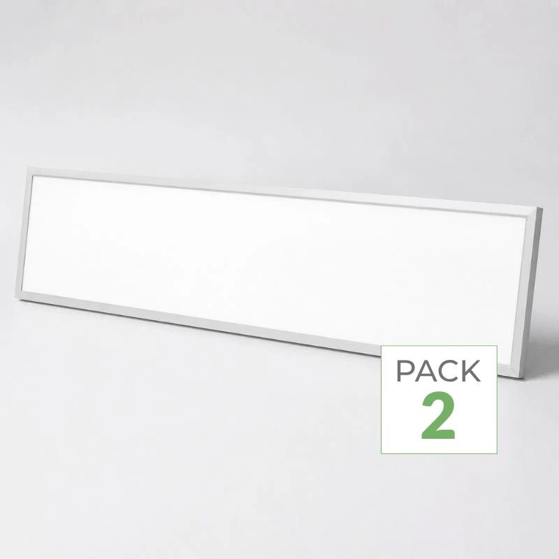 Pack de 2 - Painel LED Backlit CCT 120x30cm 28W UGR<19 140lm/W Moldura Branca - 3000K/4000K/6000K