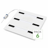 Panneau LED Grille 3 Lignes Modulaire 60x60 40W Blanc - Pack de 6
