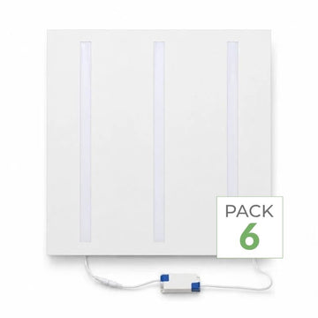3-Line Grid LED Panel 60x60 40W White - Pack of 6