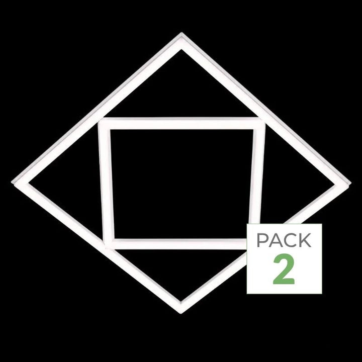 Panneau LED Cadre Forme Diamant 60x60 64W - Pack de 2