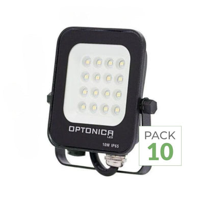 Pack de  10 - Projecteur LED Extérieur SMD 10W IP65 Noir