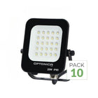 Set van 10 - Buiten LED Schijnwerper SMD 20W IP65 Zwart