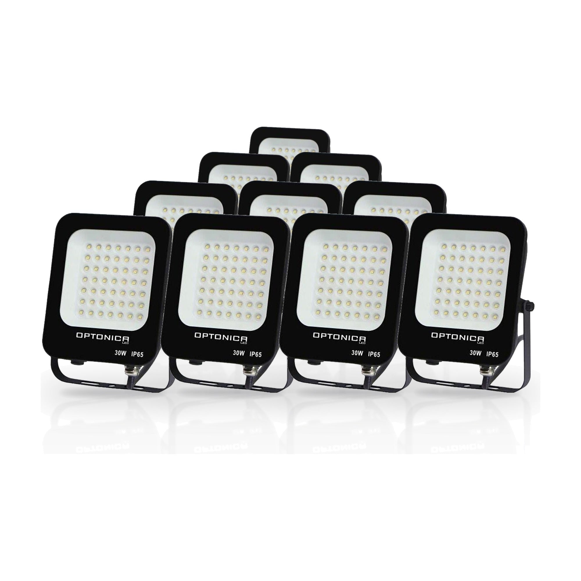 Pack de  10 - Projecteur LED Extérieur SMD 30W IP65 Noir