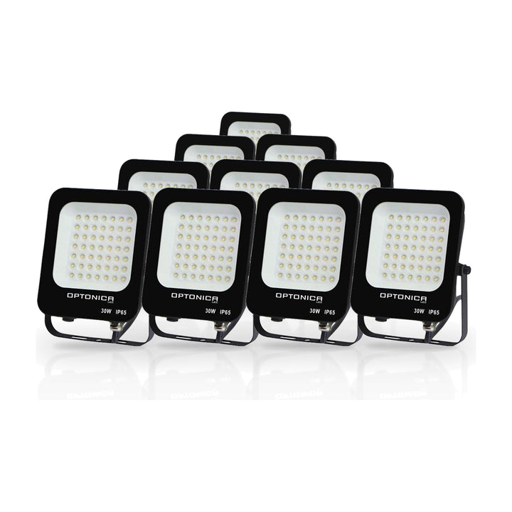 Pack de  10 - Projecteur LED Extérieur SMD 30W IP65 Noir