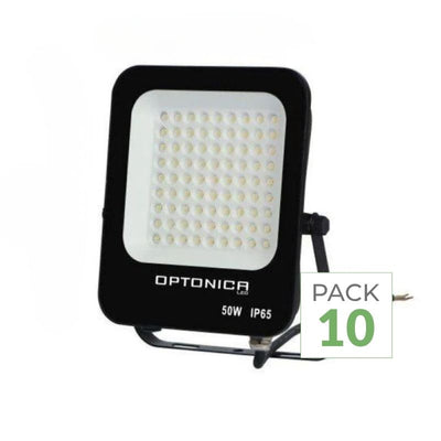 Pack de  10 - Projecteur LED Extérieur SMD 50W IP65 Noir