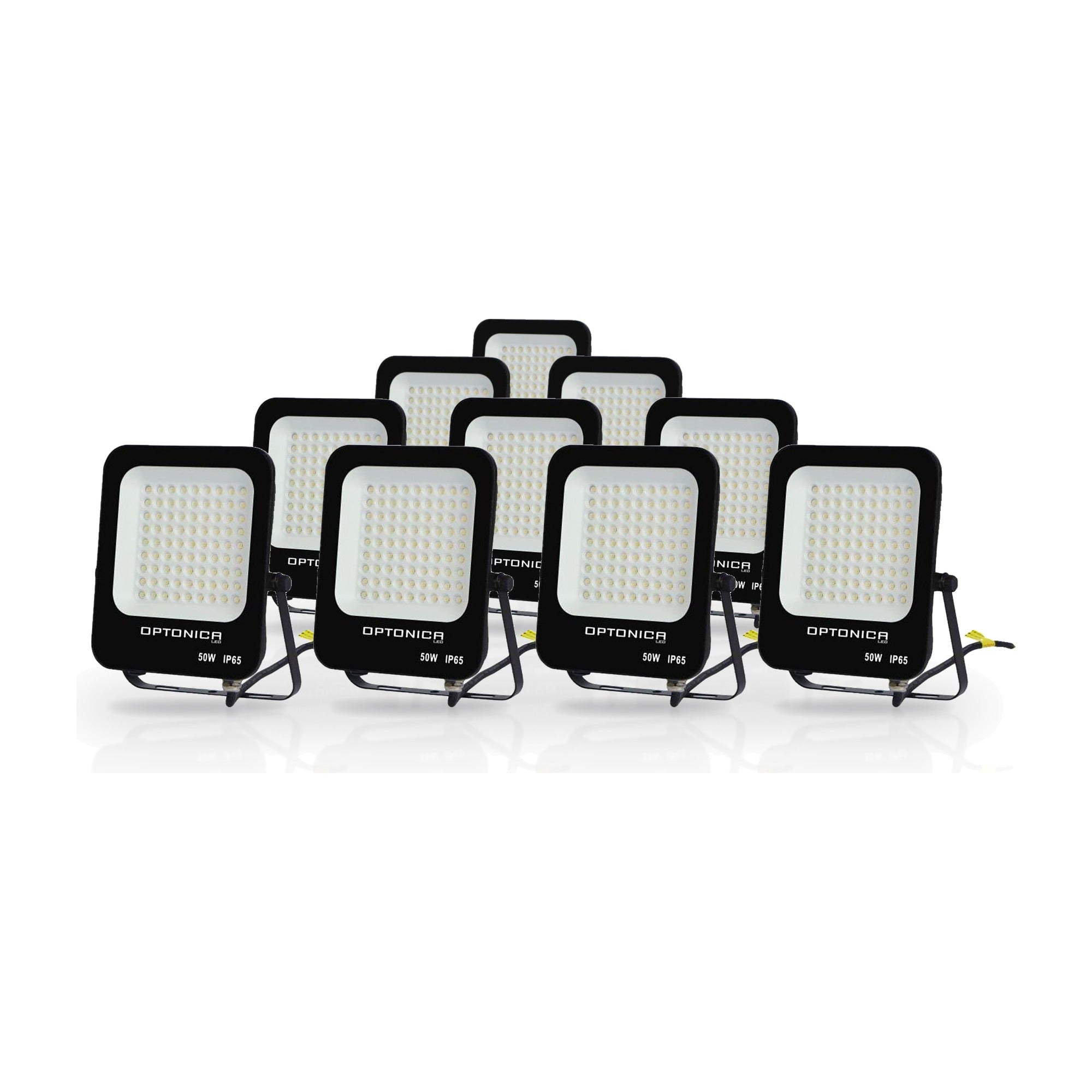 Pack de  10 - Projecteur LED Extérieur SMD 50W IP65 Noir