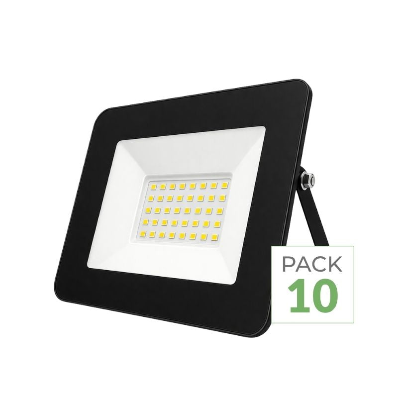 Projecteur LED Extérieur 30W Etanche IP65 NOIR (Pack de 10)