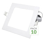 Pack de  10 - Downlight Dalle LED 24W Extra Plate Carrée BLANC