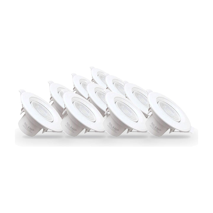 Pack de  10 - Spot LED Encastrable Orientable Rond Blanc 8W