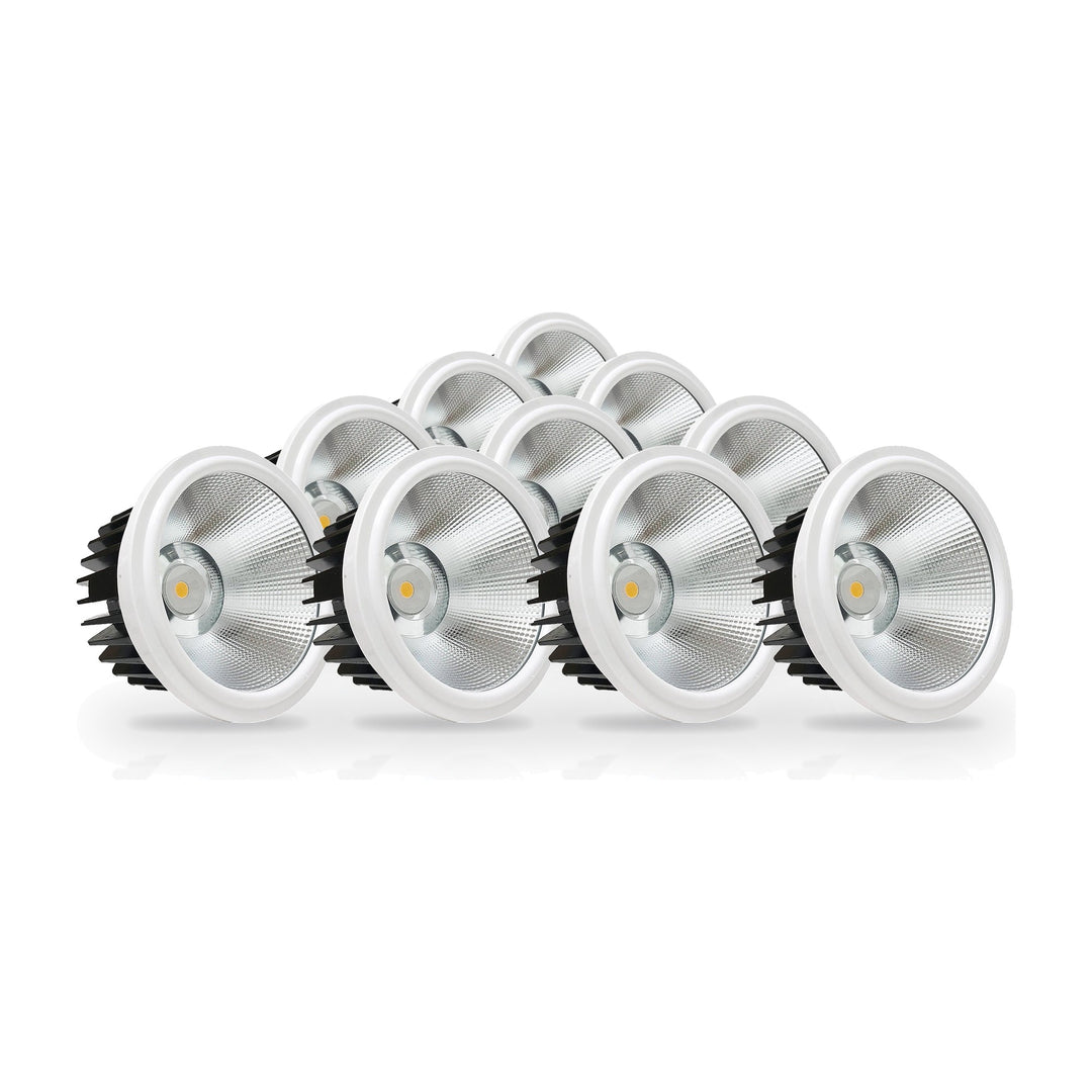Pack de  10 - Ampoule LED AR111 20W COB Rond