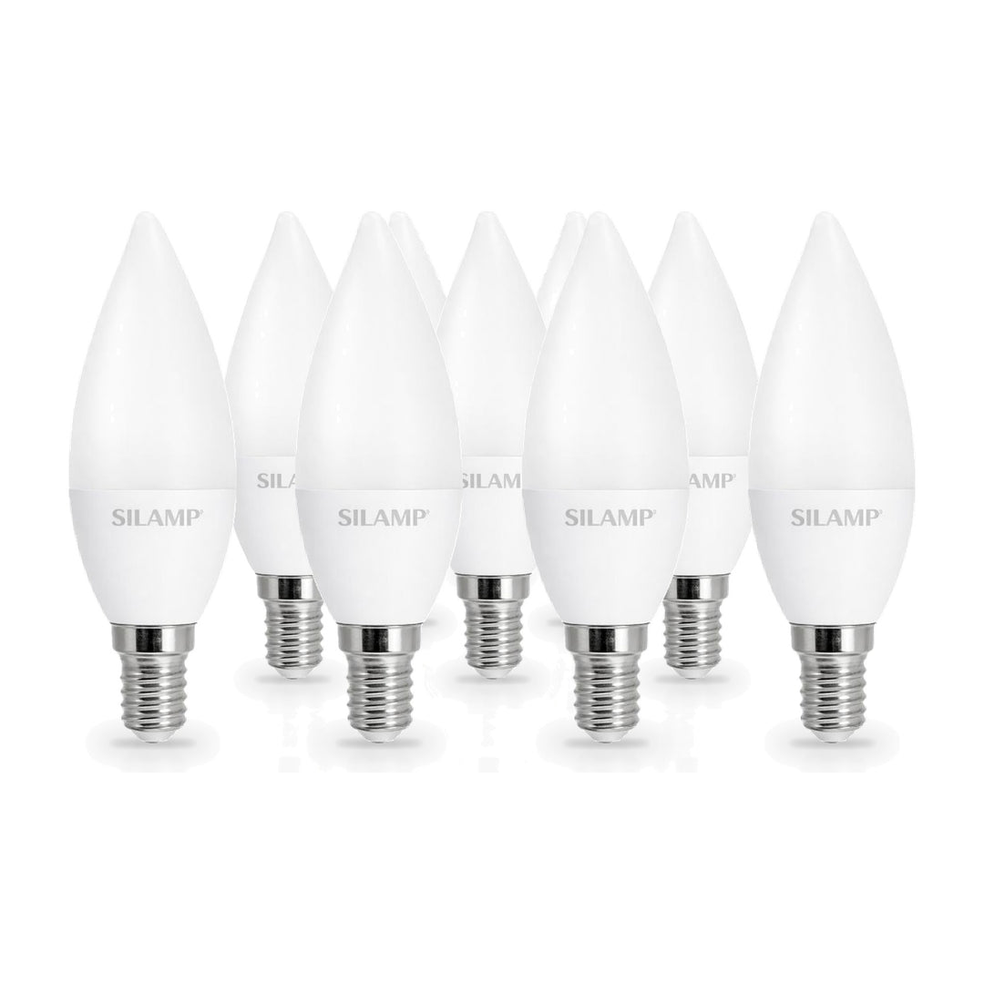 Pack de  10 - Ampoule E14 LED 8W 220V C37 180°