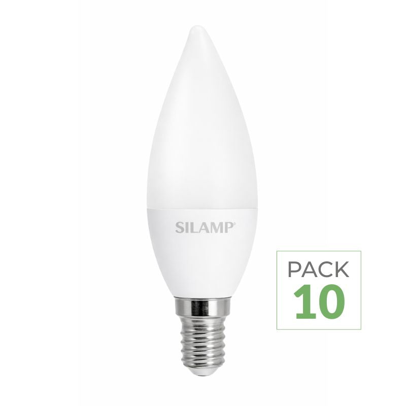 Pack de  10 - Ampoule E14 LED 8W 220V C37 180°