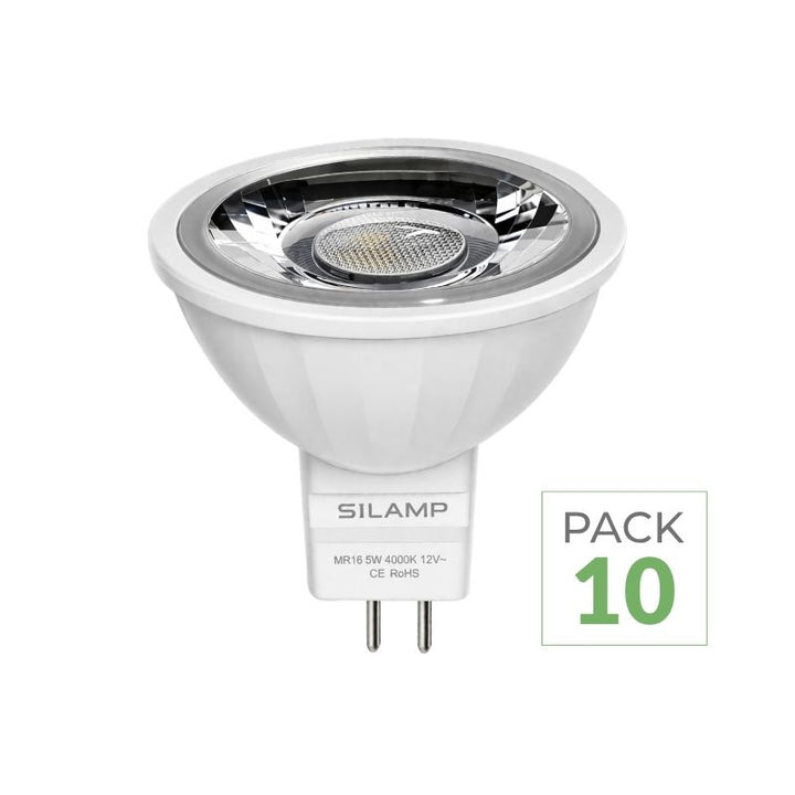 Pack de  10 - Ampoule LED GU5.3 / MR16 12V 8W SMD 80°