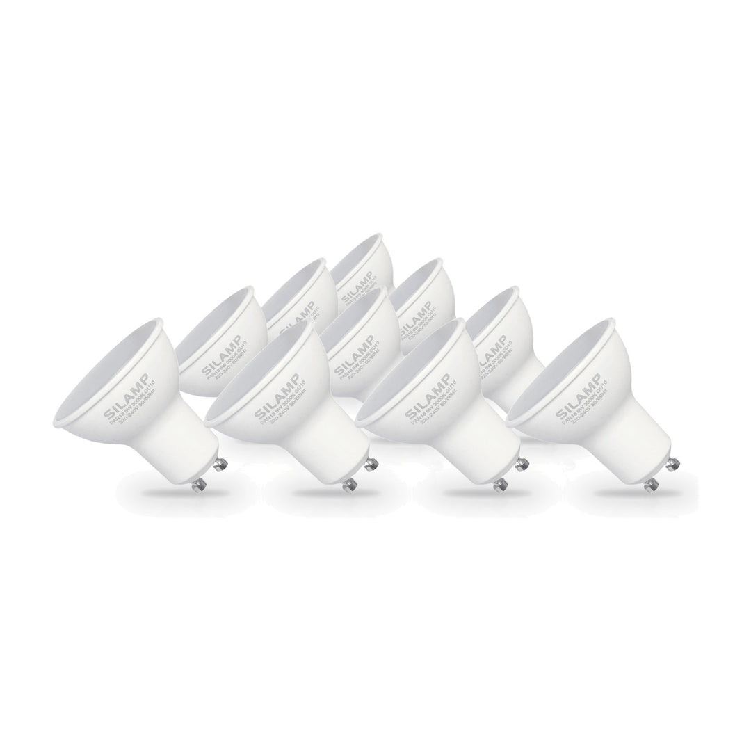 Pack de  10 - Ampoule LED GU10 6W 220V SMD2835 PAR16 10LED 90°