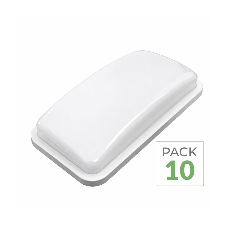 Pack de  10 - Applique LED Murale 20W Rectangulaire IP65