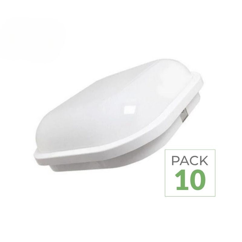 Pack de  10 - Applique LED Murale 20W BLANC Carré IP65