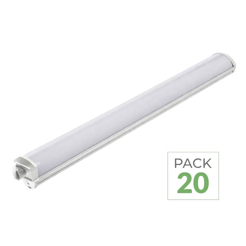Pack de 20 - Réglette LED étanche 120cm 36W IP65